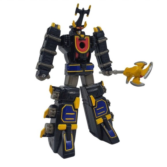 Mighty Morphin Black Power Ranger Action Figure Toy 6.5 in Bandai 2002 - Picture 2 of 8